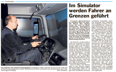 Im Simulator werden Fahrer an Grenzen geführt